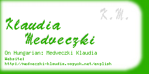 klaudia medveczki business card